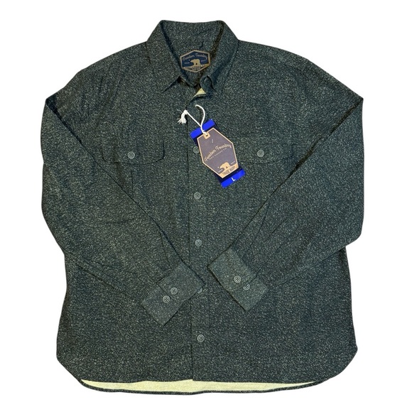 Freedom Foundry Shirt/Jacket Mens Large Olive Heather Solid Chamois Lined NWT! - Picture 1 of 6